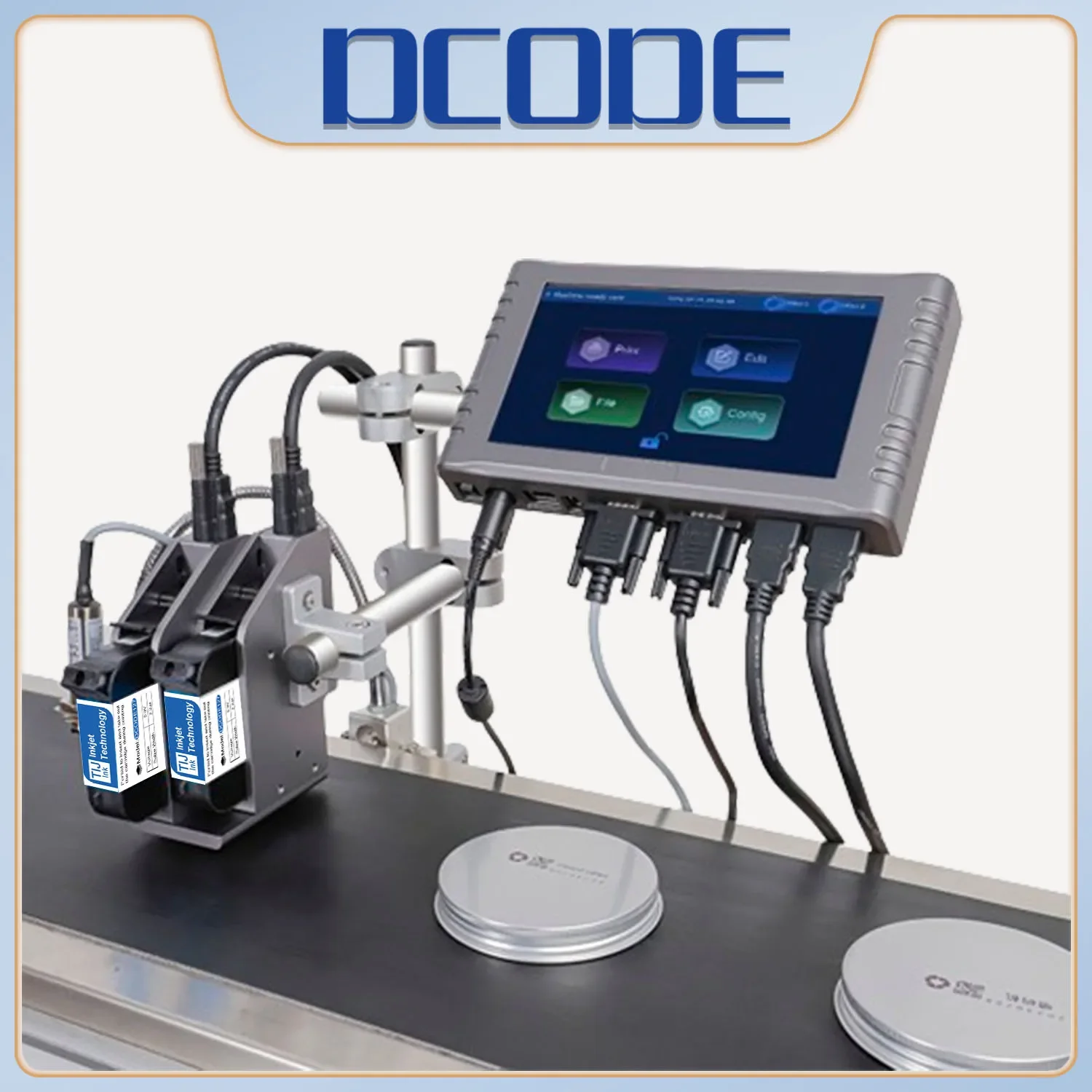 DCODE  DC260T 12.7mm Touchable and Full-Screen Zoomable Thermal Inkjet Printer for Text QR Barcode Batch Number Logo Date Label