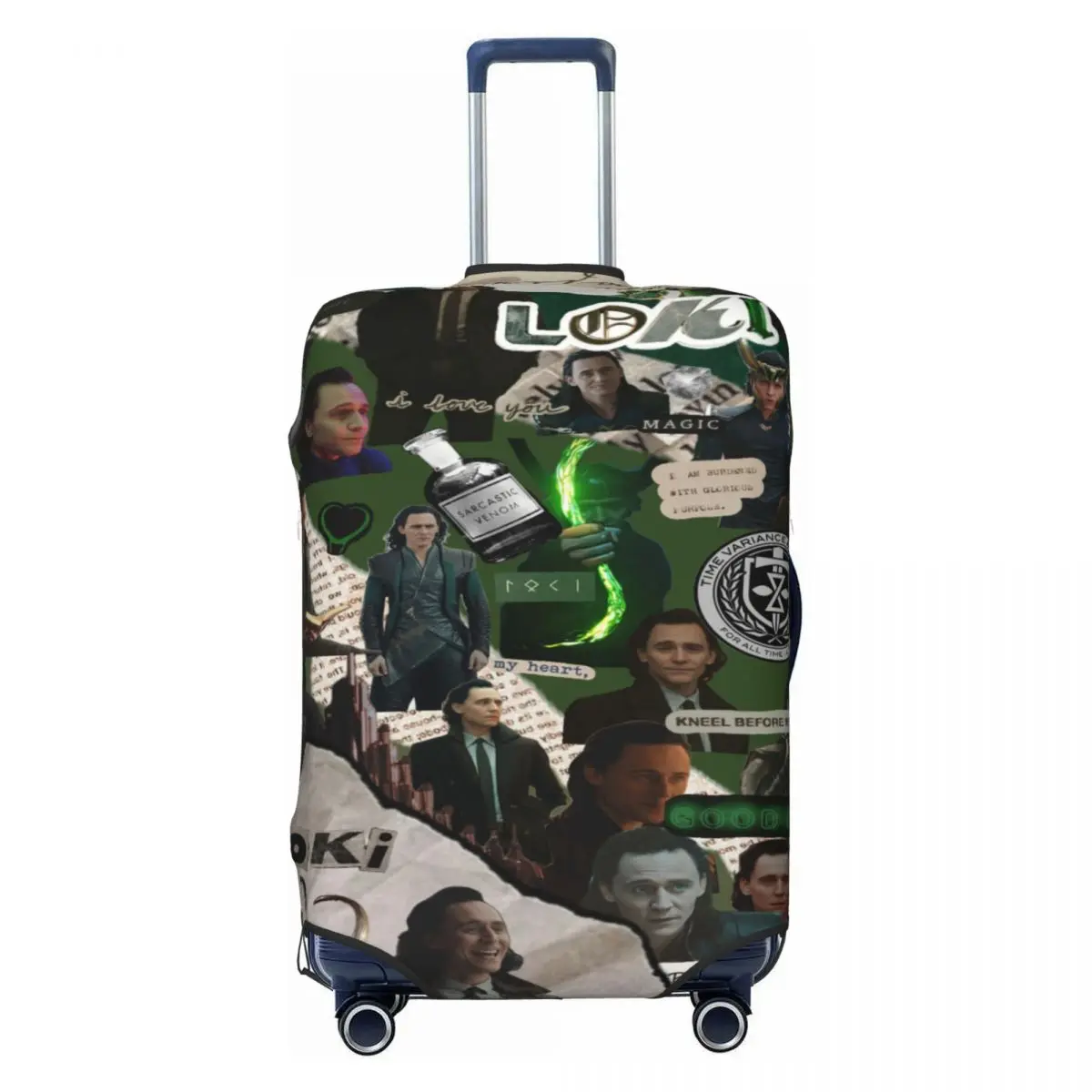 

Custom Loki Movie Travel Luggage Cover Washable Suitcase Cover Protector Fit 18-32 Inch