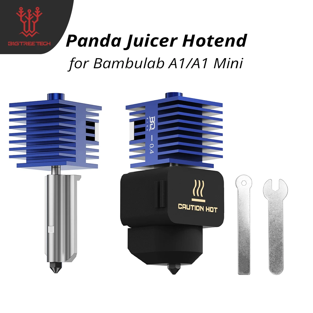 BIGTREETECH Panda Juicer SF Hotend 0.4/0.6/0.8mm Kit de buses en acier trempé avec revêtement VantaC pour Bambulab P2S/A1/H2 Series