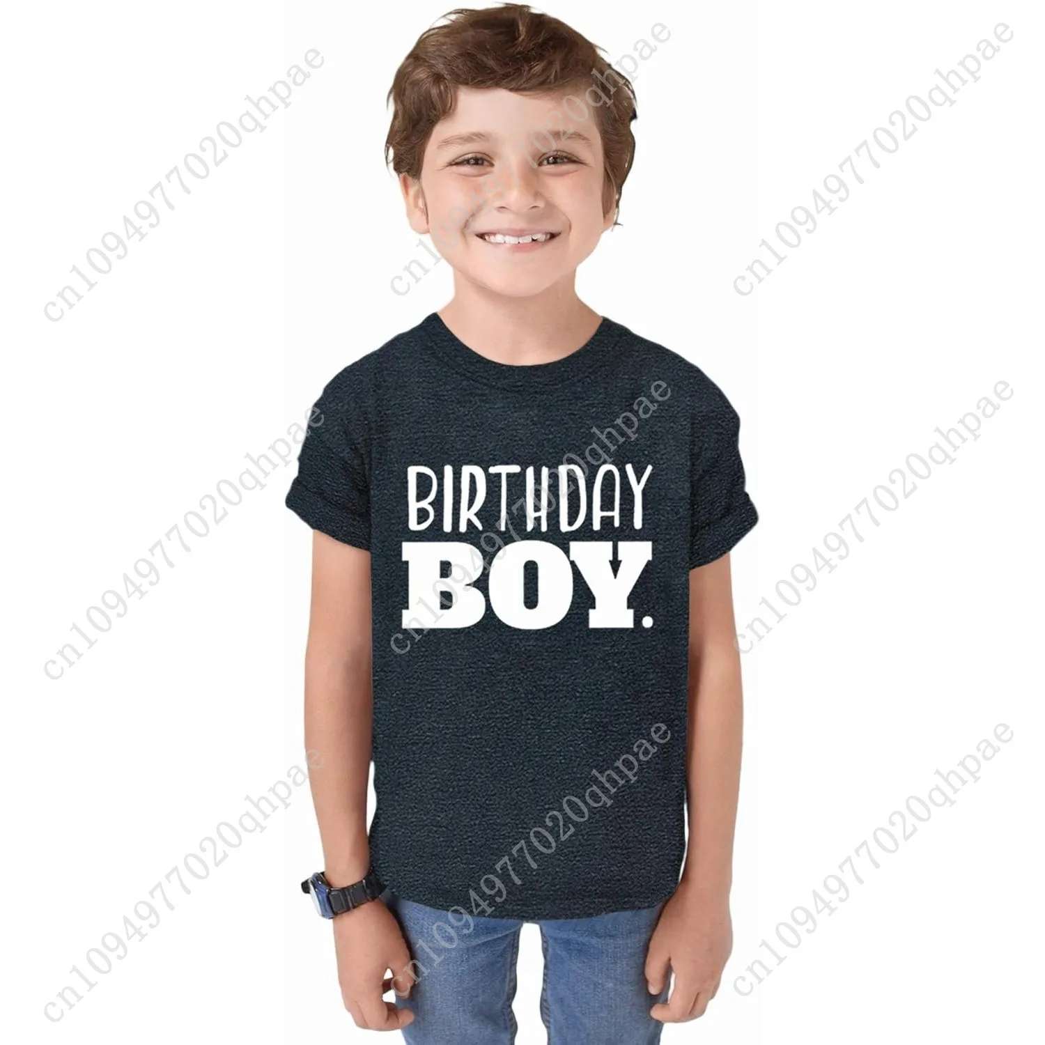 قميص عيد ميلاد للأولاد الصغار ملابس أول سعيد 2t 3t 4 سنوات 5 أطفال 6th #2