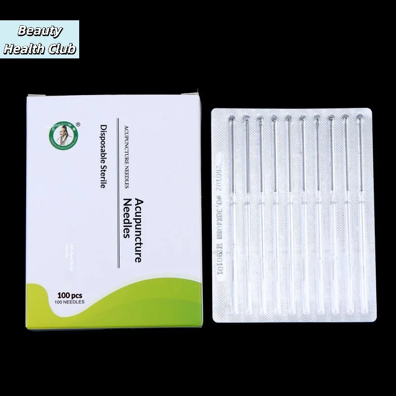 

【100pcs Acupuncture Needle Chinese Medicine Meridian Acupoint Relax Sterile Non-Silver Needle Beauty Filiform Needle】
