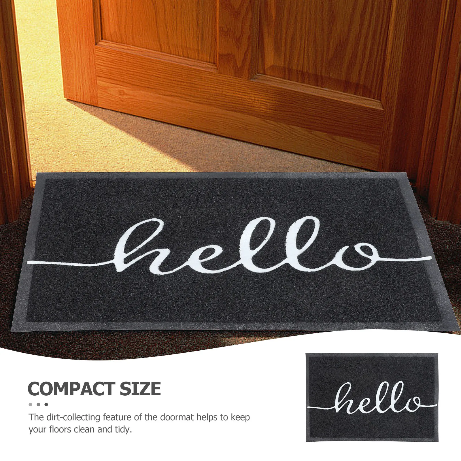 

Door Mat PVC Non Slip Dirt Collector 40x60 Black Entrance Front Door Rug Anti Skid Floor Mat Indoor Outdoor Multi