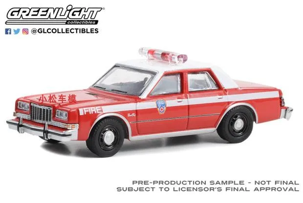 

GreenLight 1:64 1985, Plymouth Gran Fury, имитация сплава, коллекция моделей микроавтомобилей, украшение, игрушка в подарок