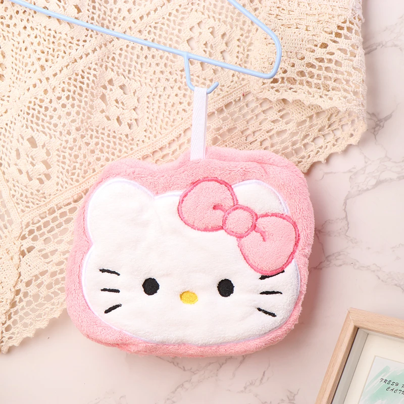 Sanrio Cartoon Hello Kitty Hand Wipe Hangable Thickened Strong Water Absorbent Hand Wipe Kitchen Quick-drying Hand Towel