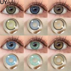 UYAAI NEW Colored Contact Lenses for Eyes Green Colored Pupils Natural Blue Eye Contacts Natural Gray Lenses Brown Fashion Lens