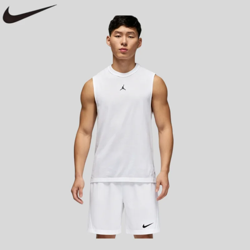 

Nike 2Pcs Breathable Mesh Tank Shorts Male Outdoor Fitness Basketball Clothes KitFN5857-100+IB8654-100