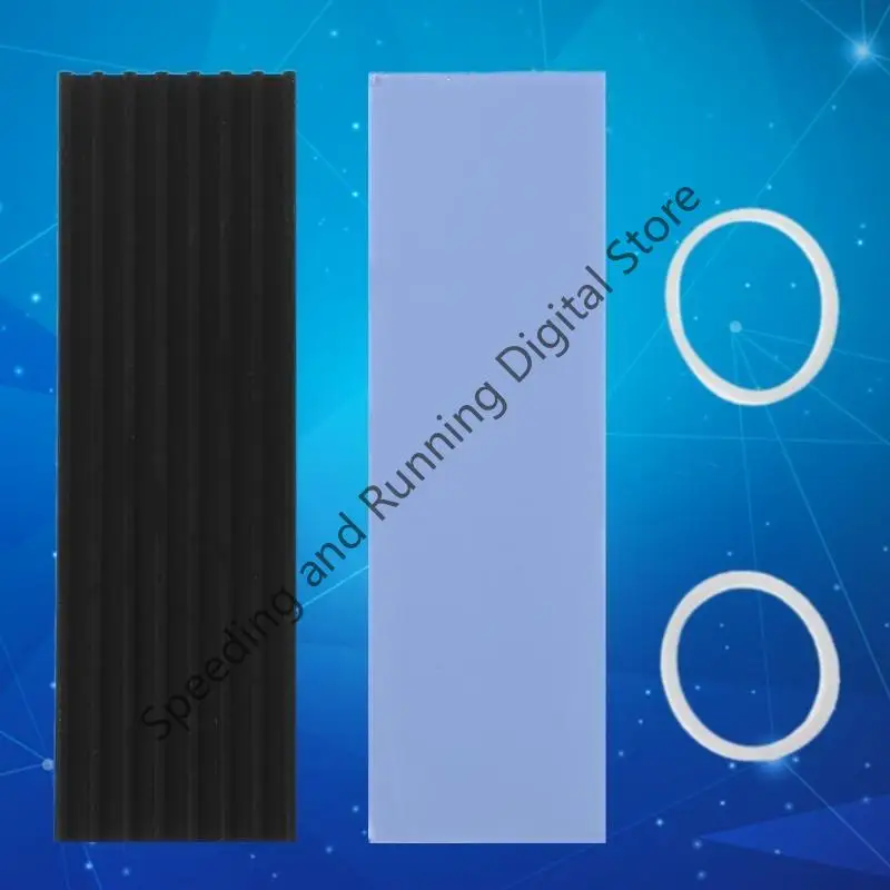 1 шт. алюминиевый радиатор для жесткого диска M.2, радиатор для рассеивания тепла, охлаждающий кремниевый термопрокладка, кулер для NGFF NVME M2 2280 PCIE SSD