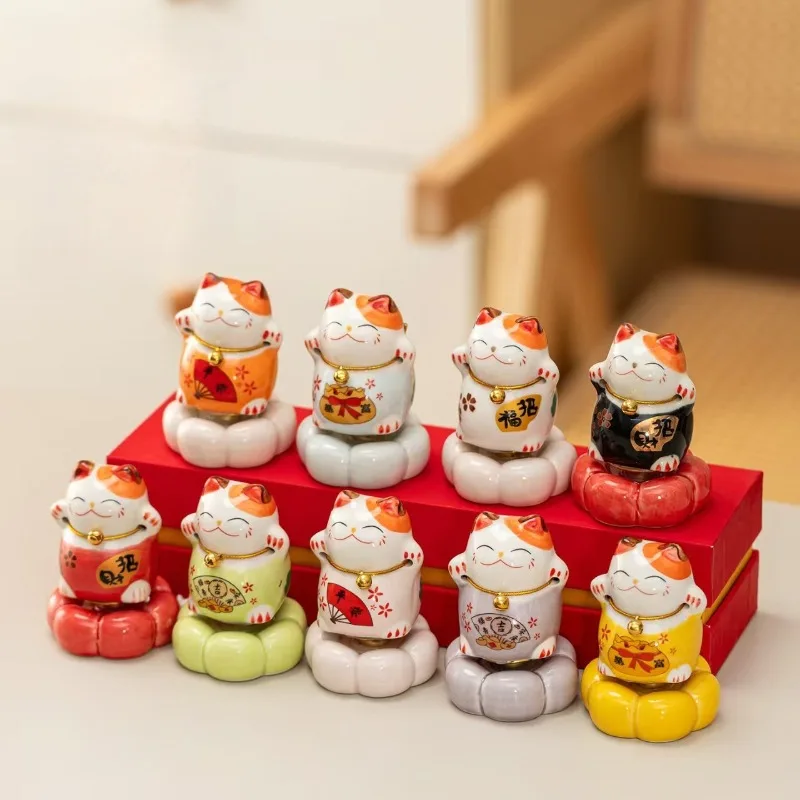 japanese-lucky-cat-rotating-ceramic-ornament-desktop-stress-relief-decorative-ornament-good-luck-for-a-store-opening-accessories