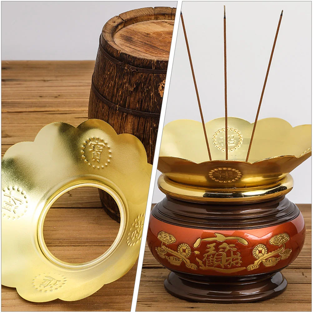 2 Pcs Eid Mubarak Plates Incense Stove Holders for Table Centerpiece Round Burner Hood Covering