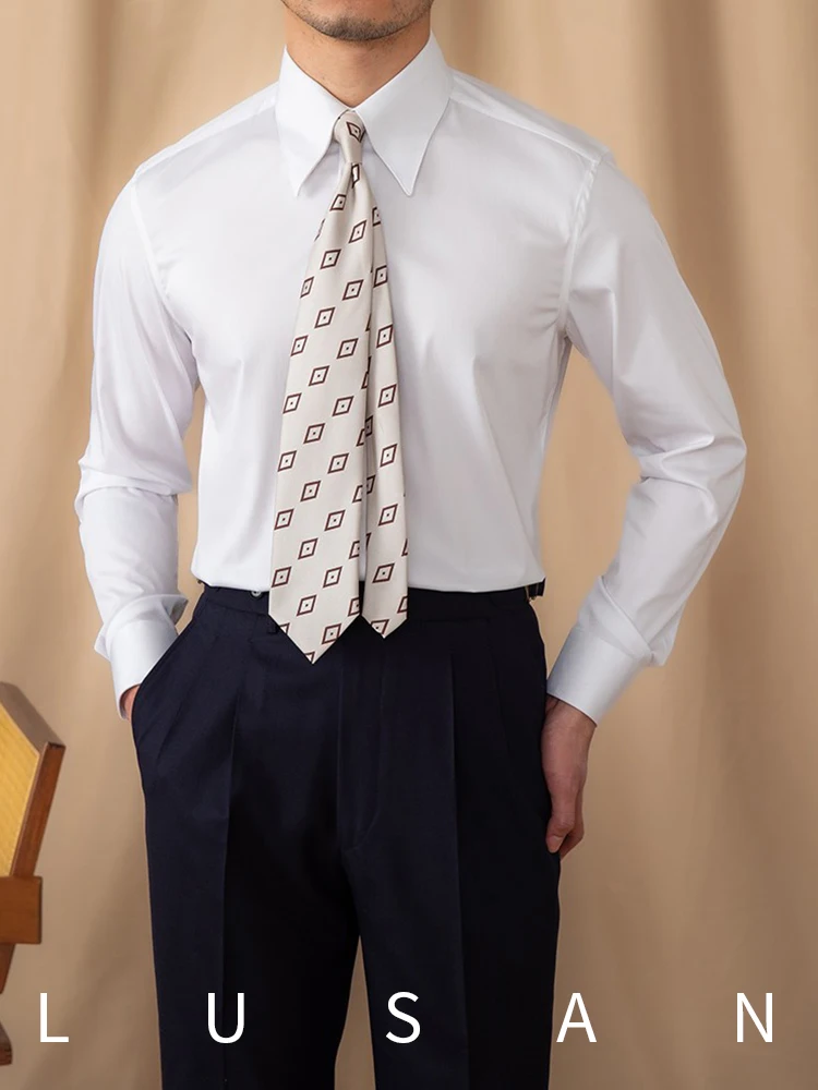 

Mr. Deer Tee Men's Long Sve irt Slim Fit Busin Casual arp Collar Anti-Wrinkle Skin-Friendly Faionable Workwear