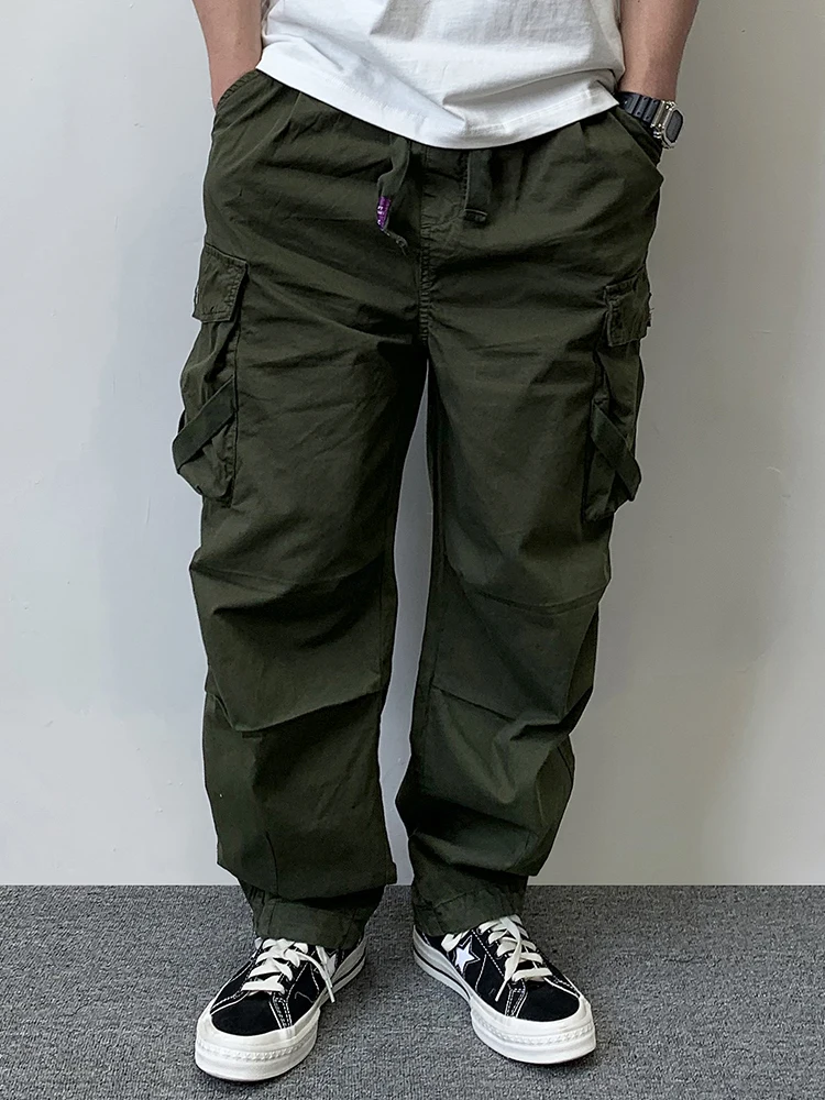 Japanese Streetwear High Quality Cotton Cargo Pants For Men Outdoor Vintage Casual Baggy Pants Harajuku Plus Size Trousers Male