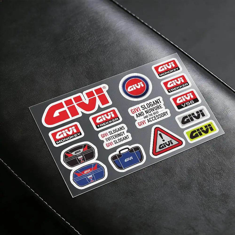 Adesivos refletivos para motocicletas GIVI, aviso de segurança 3M à noite no escuro para capacetes de scooter