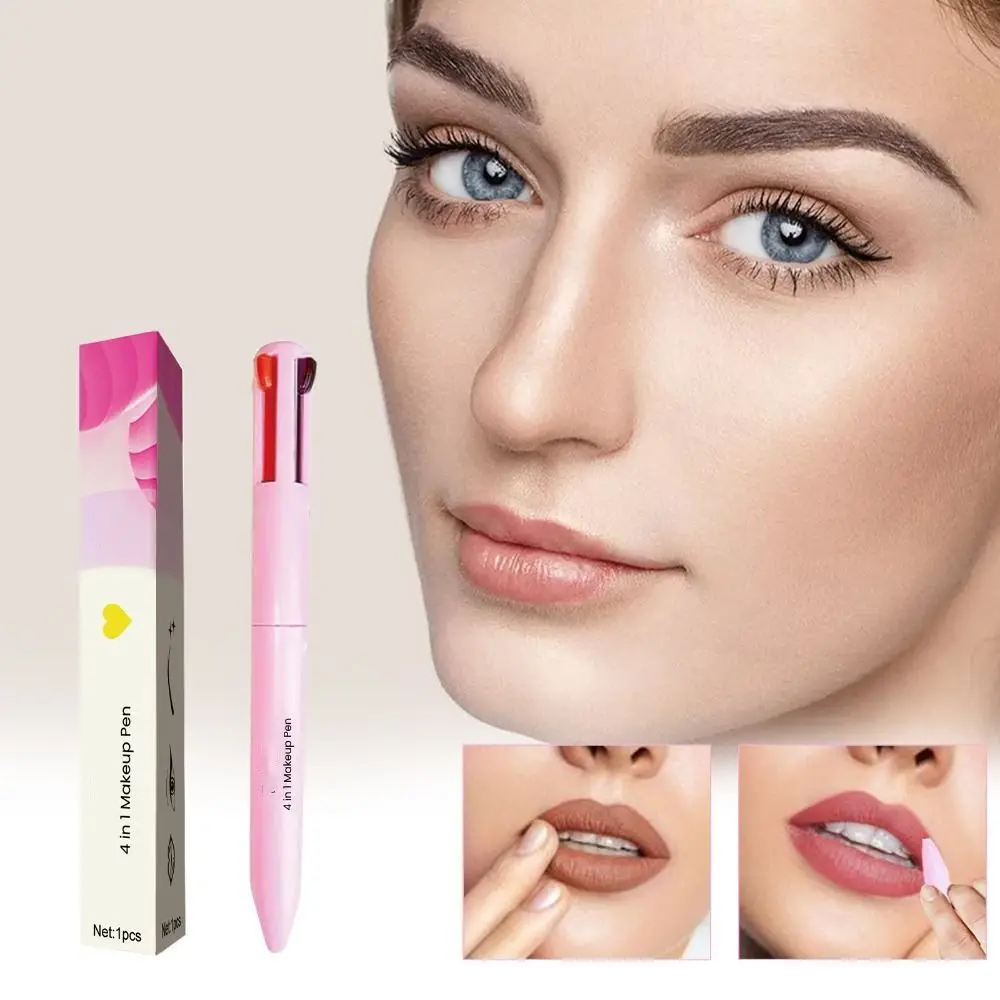 Nieuwe cosmetica 4-in-1 eyeliner make-up Multi-effect lipliner pen Schoonheid en gezondheid Waterdichte wenkbrauwversterkers Dames