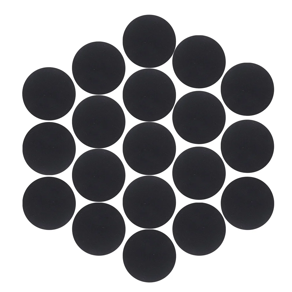 Felt Patch White Circle Stickers Colored for Crafts DIY Accessories Black Striker