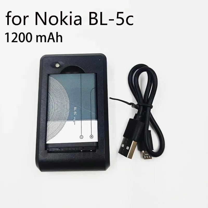 BL-5C 1200mAh 3.7V Bateria BL 5C Baterias Recarregáveis Para Nokia 2112 2118 2255 2270 2280 2300 2600 2610 3125 3230