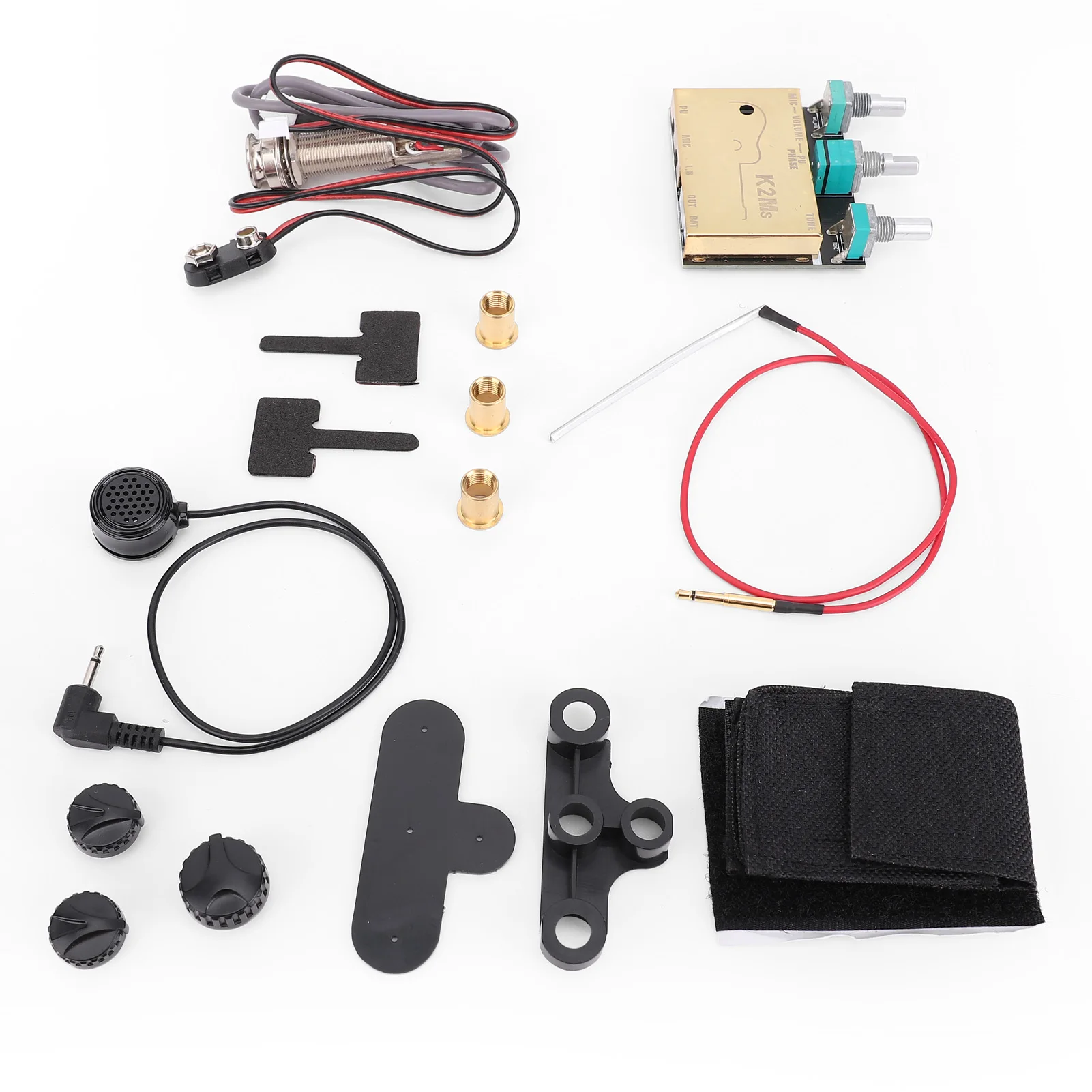 Sound  Acoustic Guitar Sound Hole Pickup Noise Reduction Active Piezo 3-Band EQ Control Musical Instrument Accessories