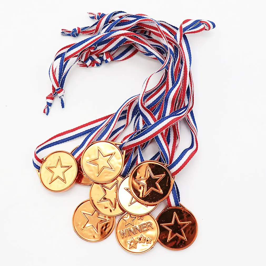 Plastic Medal Children Electroplating Bronze Medal Winner Award Medal Olympic-Style Medal For Sports Competition Talent Show