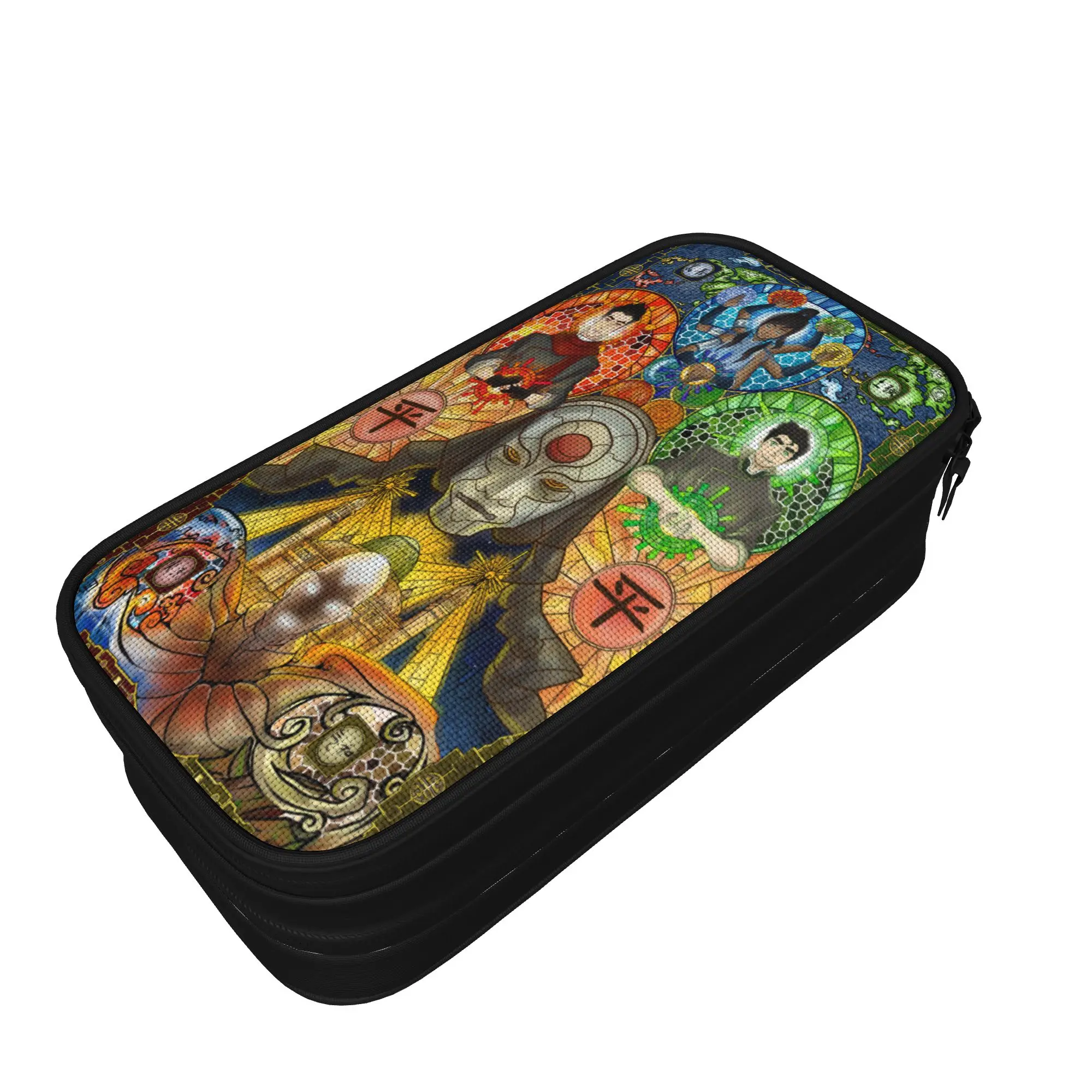Ancient Element World Pencil Case  School Pencil Cases Zipper Boy Girl Lovely Large Pencil Pouch Stationery Organizer