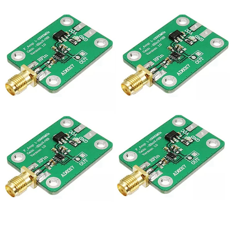 Detector logarítmico de alta velocidad, medidor de potencia de salida de registro de señal RF, controlador de 1M-10000Mhz, AD8317, 4 Uds.