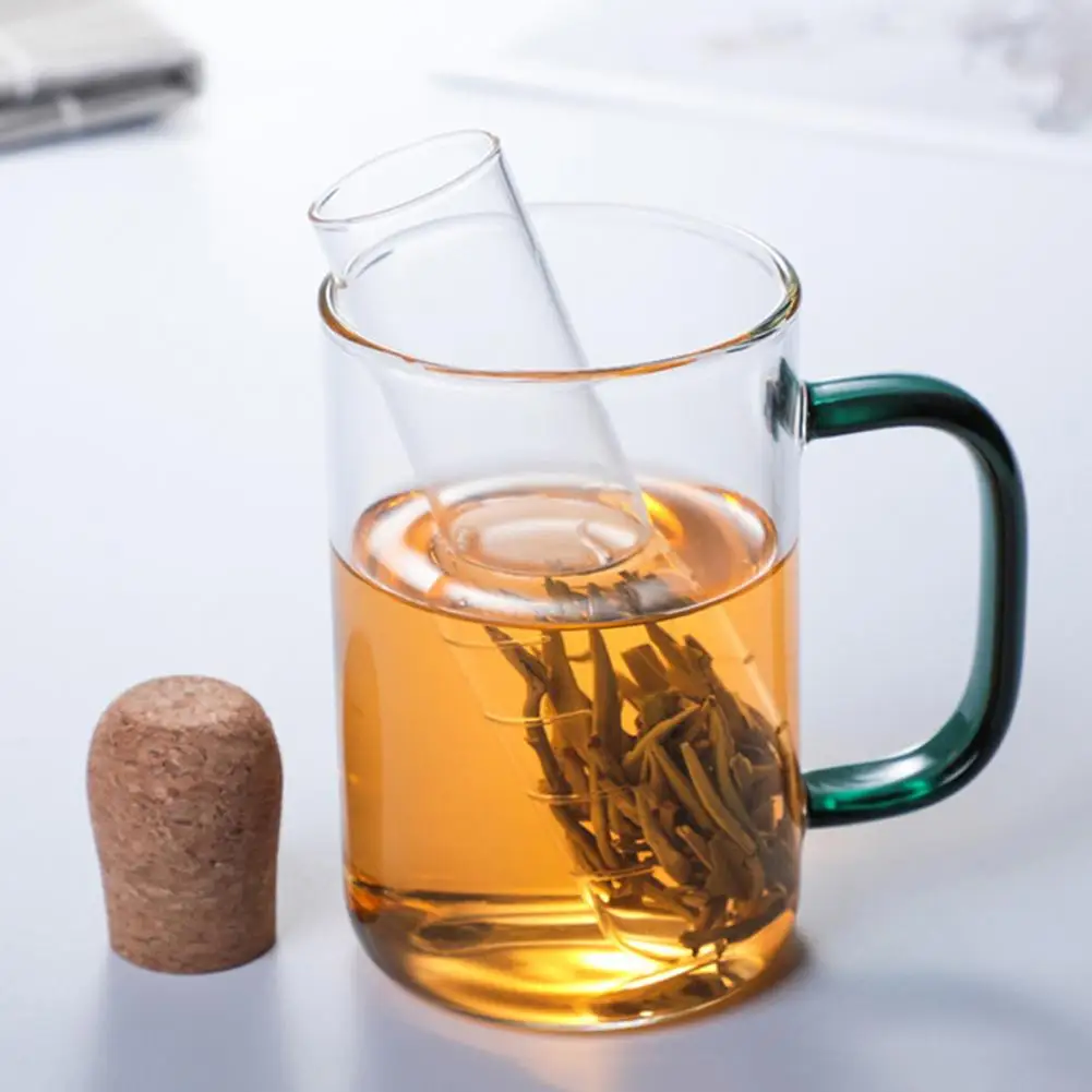 Glass Tea Infuser Creative Pipe Glass Design Tea Strainer For Mug Fancy Filter For Puer Tea Herb Tea Tools Accessories