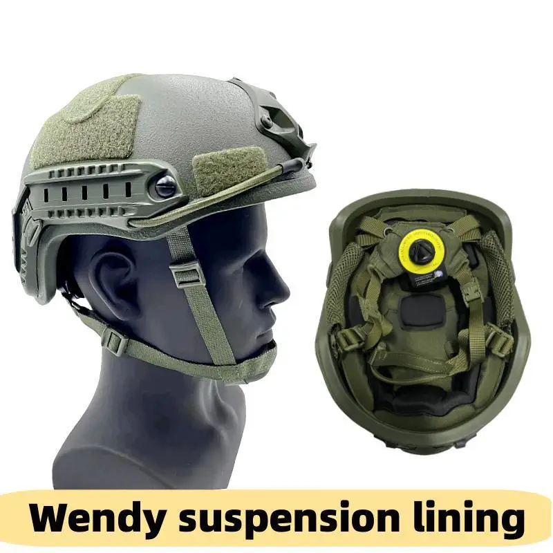 Bulletproof helmet NIJ IIIA FAST Ballistic ACH High Cut Tactical Helmet High Quality Wendy\'s Suspension Ballistic Helmet