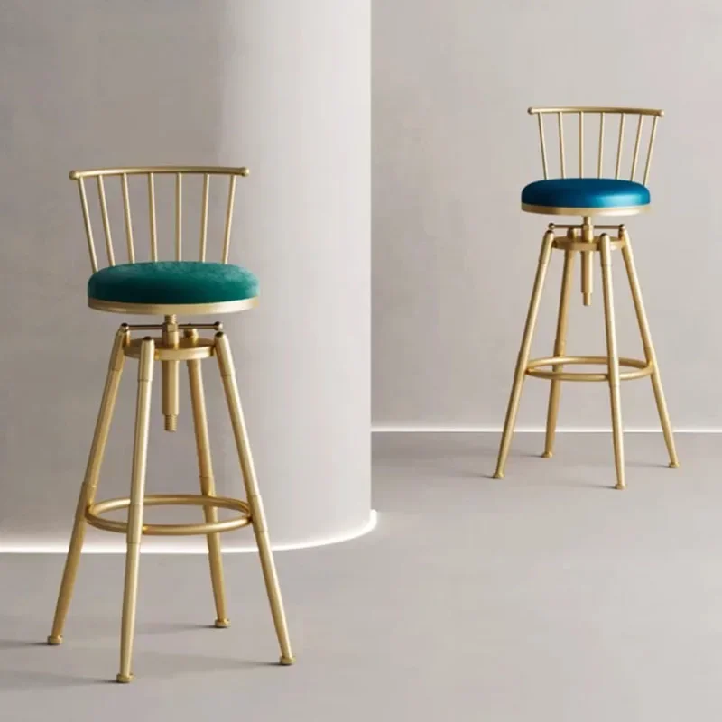 Asian Designer Bar Chairs Luxury Breakfast Waterproof Makeup Office High Reception Bar Chair Gaming Sgabello Bar Cafe Furniture