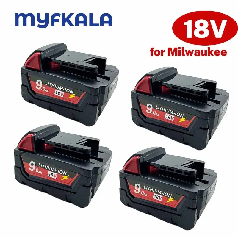 

For Milwaukee 18V 9.0Ah Replacement M18 XC Lithium Battery 48-11-1860 48-11-1850 48-11-1840 48-11-1820 Rechargeable Batteries