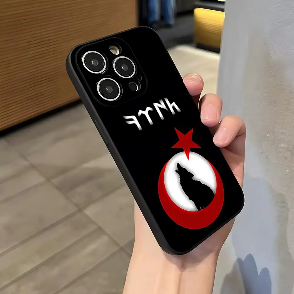 Türkische Sprache Bozkurt Wolf Handyhülle für iPhone 17 Pro Max 16 15 14 Pro Max 13 11 X Xs Xr 8 7Plus Silikonhülle