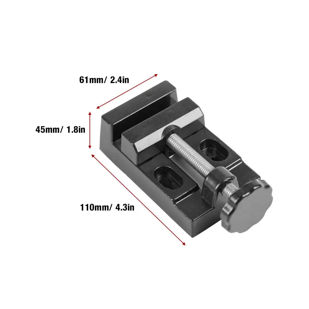 Imagem -06 - Mini Flat Clamp Bench Vise Alumínio Alloy Drill Press Vice Ferramentas de Escultura Acessórios da Máquina F50