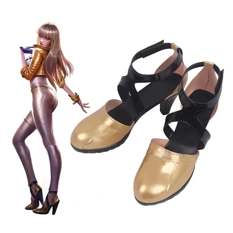 LOL KDA Boot Ahri Kaisa Evelynn Akali Scarpe Cosplay Uomini E Donne Stivali di Pelle Artificiale Halloween Party Coser Scarpe MN11