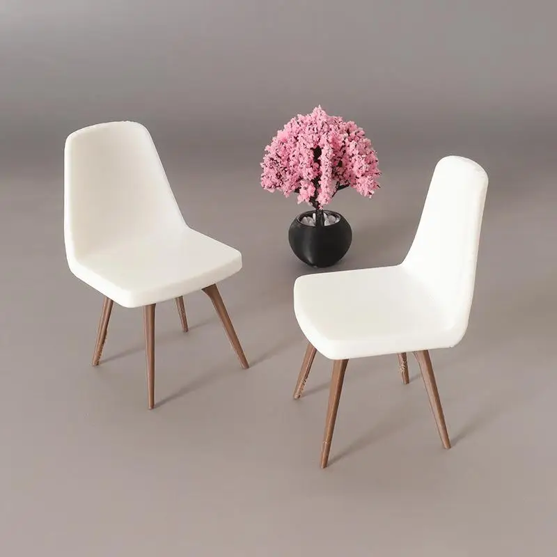 1/12 Dollhouse Simulation Mini Chair Model Dollhouse Furniture Decoration Toy Dolls House Micro Scene Construction Props