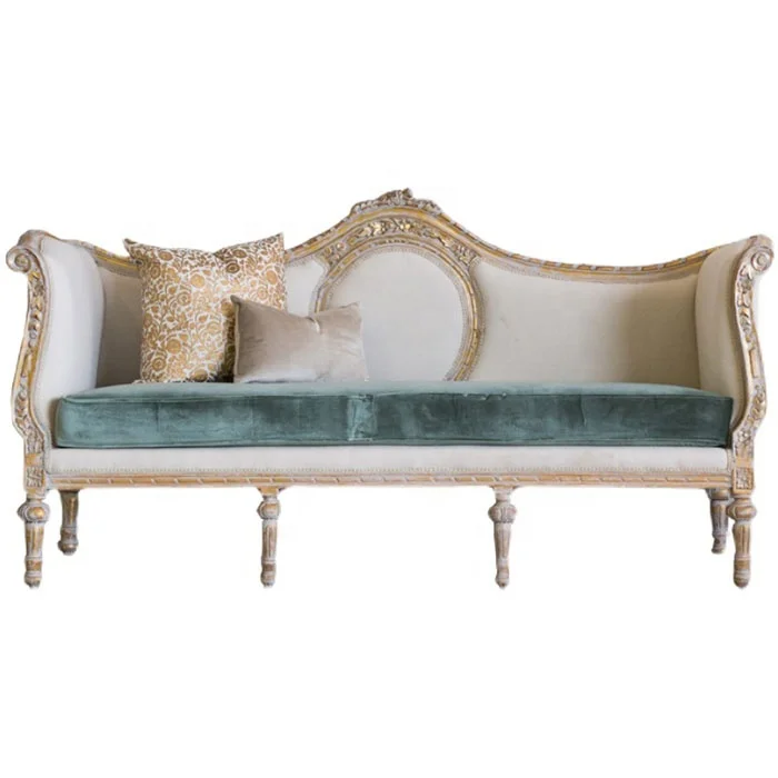 

/High Quality French Style Living Room Villa Furniture Antique Wooden Carved Sofa