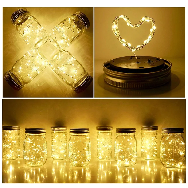 

AED6-3PCS Solar Decorative Light Lid Outdoor Solar Lantern Lights Light Accessories Warm White