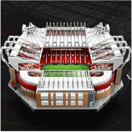 Old Trafford Manchester United Stadiums Football Compatible 10272 Street View Model Building Blocks Bricks Toy Sport Fans Gift