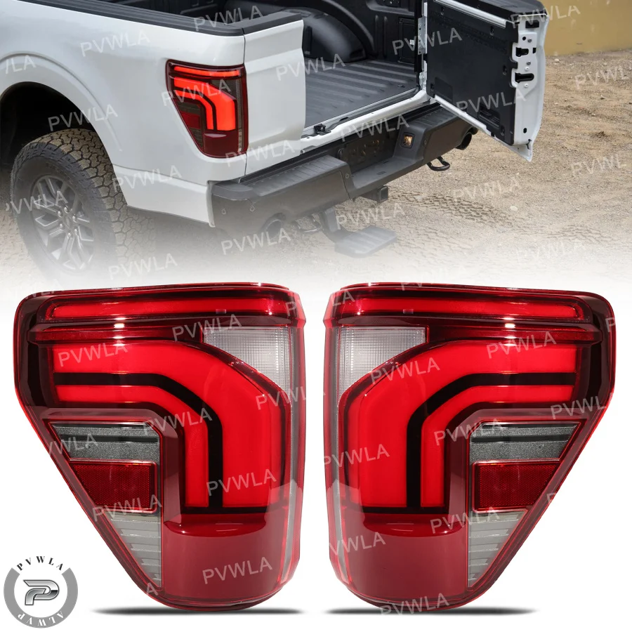LED Tail Light For Ford F150 2024 2025 2026 High-end version Car Rear Brake Stop Lamp Turn Signal RL3Z-13405-B RL3Z-13404-C