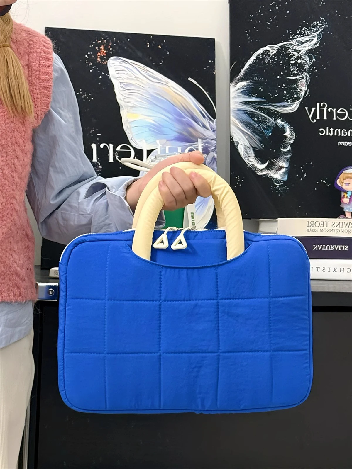 Bolsa fofa para laptop de 13 a 14 polegadas para mulheres, capa para laptop para iPad Pro 12.9 MacBook Pro 14 polegadas MacBook Air 13 polegadas Bolsa para tablet