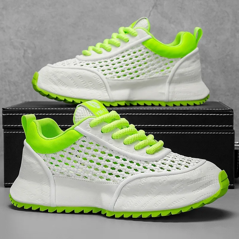 Men's Chunky Sneaker Summer Breathable Mesh Shoes Fashion Outdoor Casual Shoes for Men Designer Platform Shoes Кроссовки Мужские