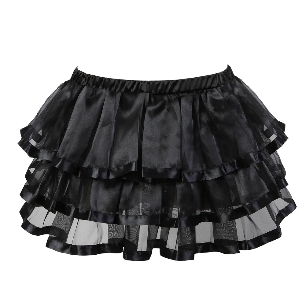 Röcke für Damen, Mesh-Tutu, Feen-Tüll-Minirock, Party-Streifenrock, Plissierter Puffrock, Sexy Erwachsenen-Rock mit passendem Korsett, Vintage-Jupe-Falda – Detail 3