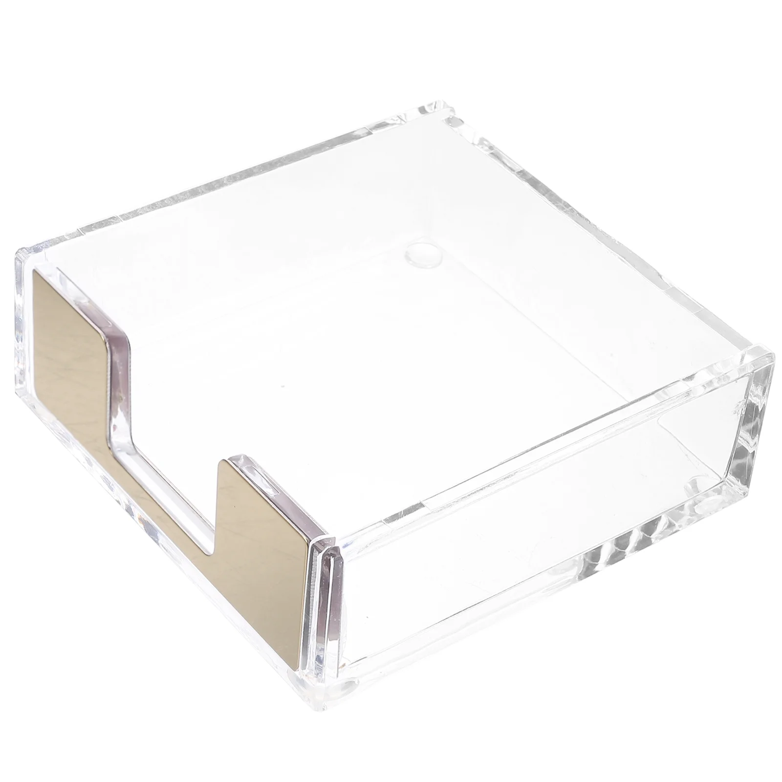 

Transparent Acrylic Note Box Pin Paper Clip Storage and Organization Business Card Holder Notepad for Desk Stand Desktop