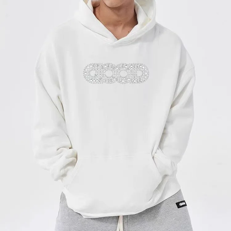 プレミアム品質のグッドブランド、新色ブロック、ラインストーン装飾のGOODフーディー（男女兼用）- 秋冬向けスポーツウェア