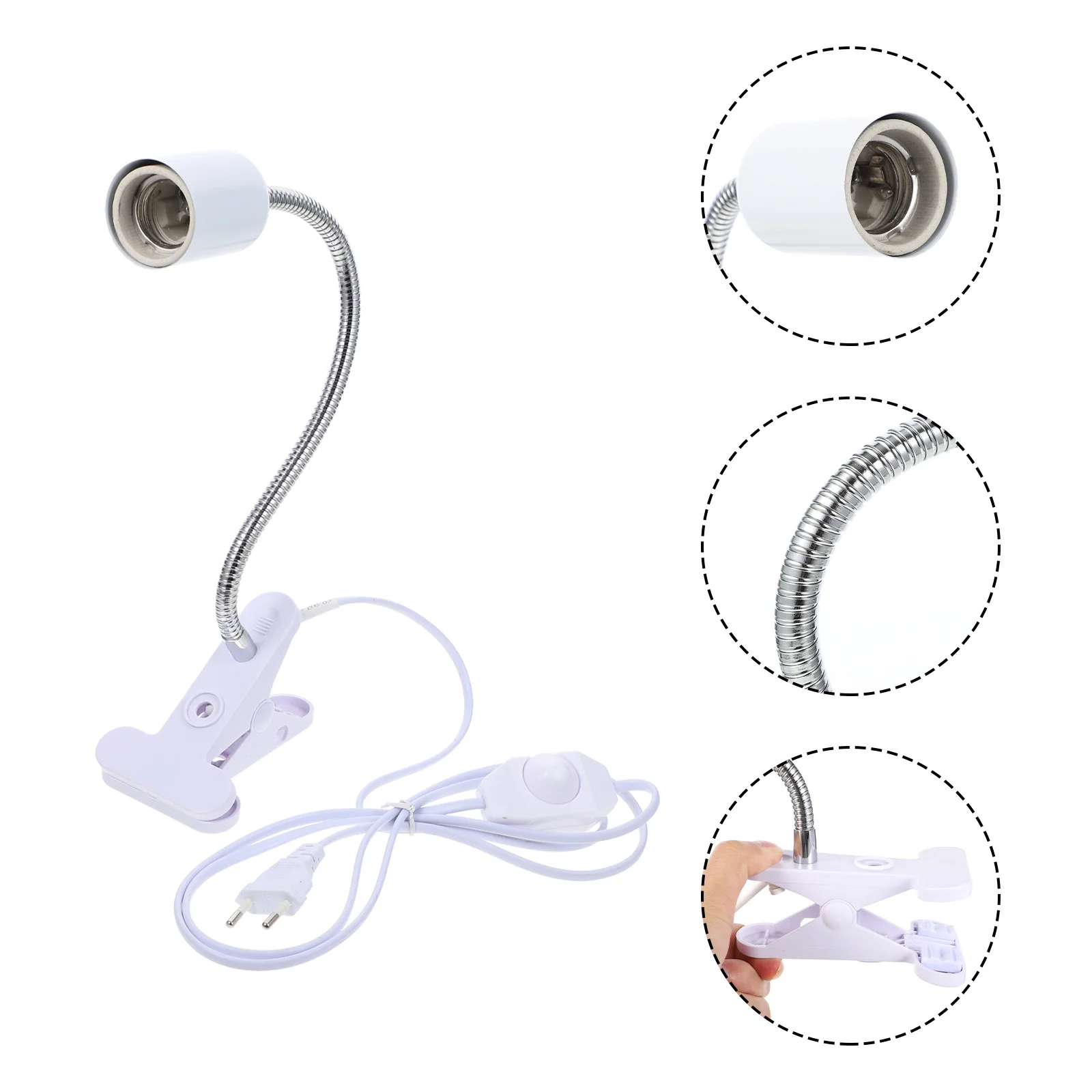 

Reptile Heat Lamp Turtle Basking Lamp Adjustable Brightness 360 Rotation Clamp Holder Uvb Uva Light Tank Accessories