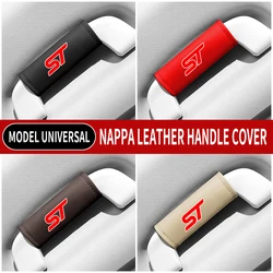 1PC Leather Car Roof Armrest Inner Door Pull Handle Protection Case Cover  For Ford Focus ST Mondeo Fiesta Kuga Escape