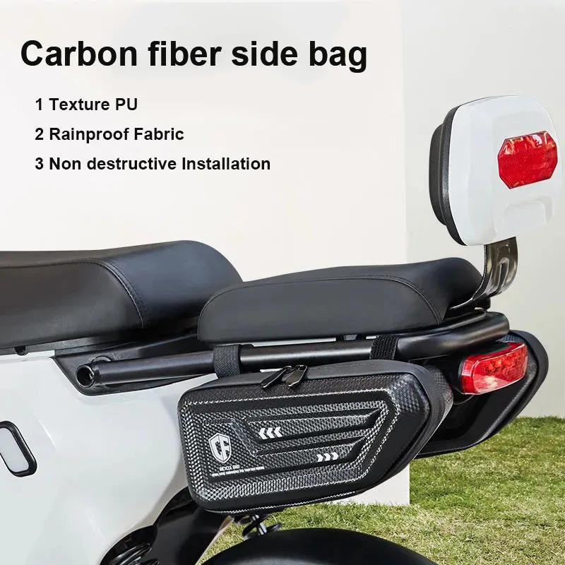 For Benelli 302s/BJ300/BJ300gs Side Pack Huanglong 300/600 Motorcycle Side Pack f Waterproof Carbon Fiber Hanging Bag
