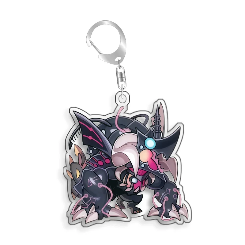 For Yu Gi Oh Declan Akaba Dark Rebellion Xyz Dragon Dark Necrofear Acrylic selfmade Cartoon Anime Keychain Pendant Toy gifts 5cm view 5