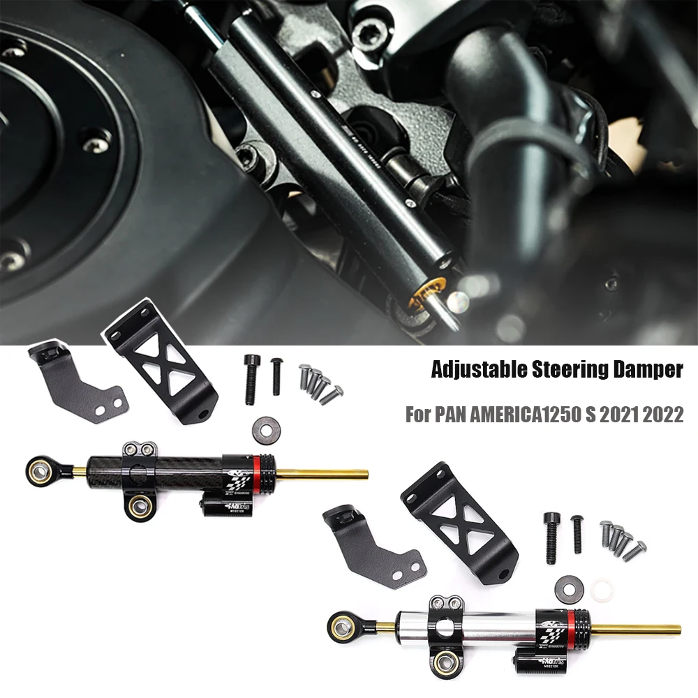 Steering Damper Stabilizer Motorcycle FOR PAN AMERICA 1250 S PA1250 S 2021 Directional Dampers Mount Bracket Support Kit