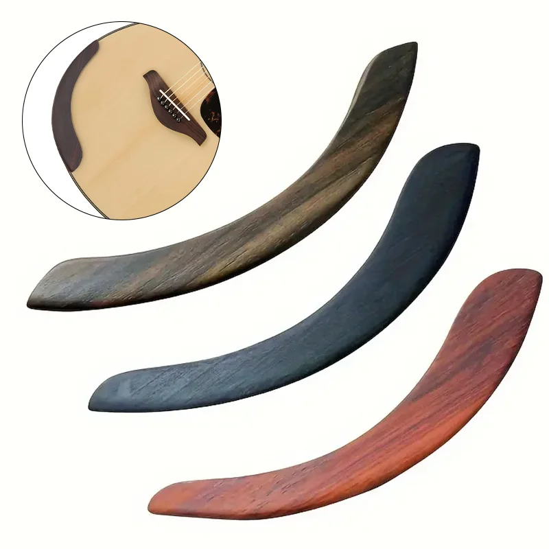 Wooden Guitar Armrest Ergonomic Hand Rest with Adhesive Protects Guitar Finish & Improves Tone for Acoustic/Classical Guitars