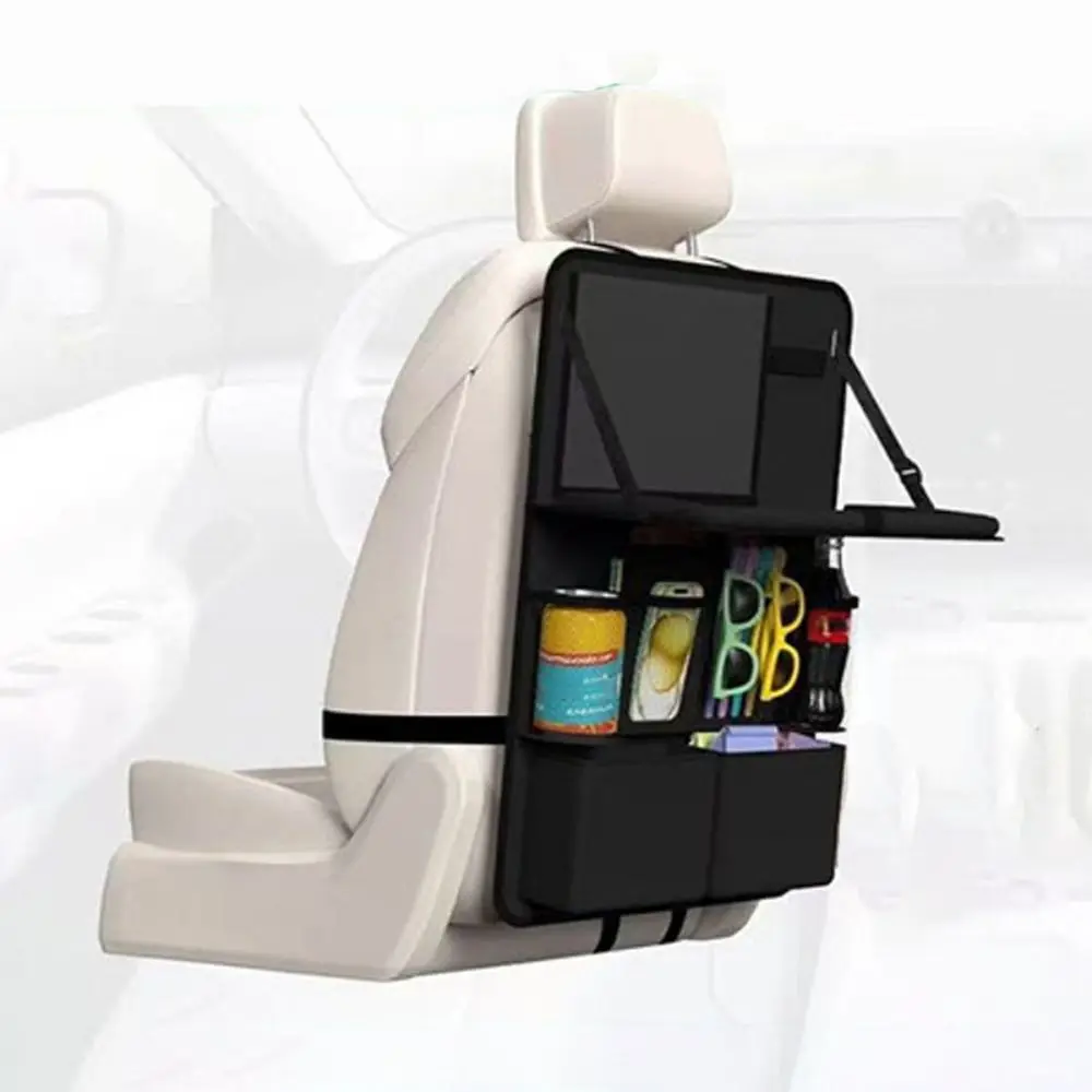 

Multi Pocket Car Seat Organizer With Tablet Holder Foldable Mini Tray Car Seat Back Storage Bag Transparent Touch Bags