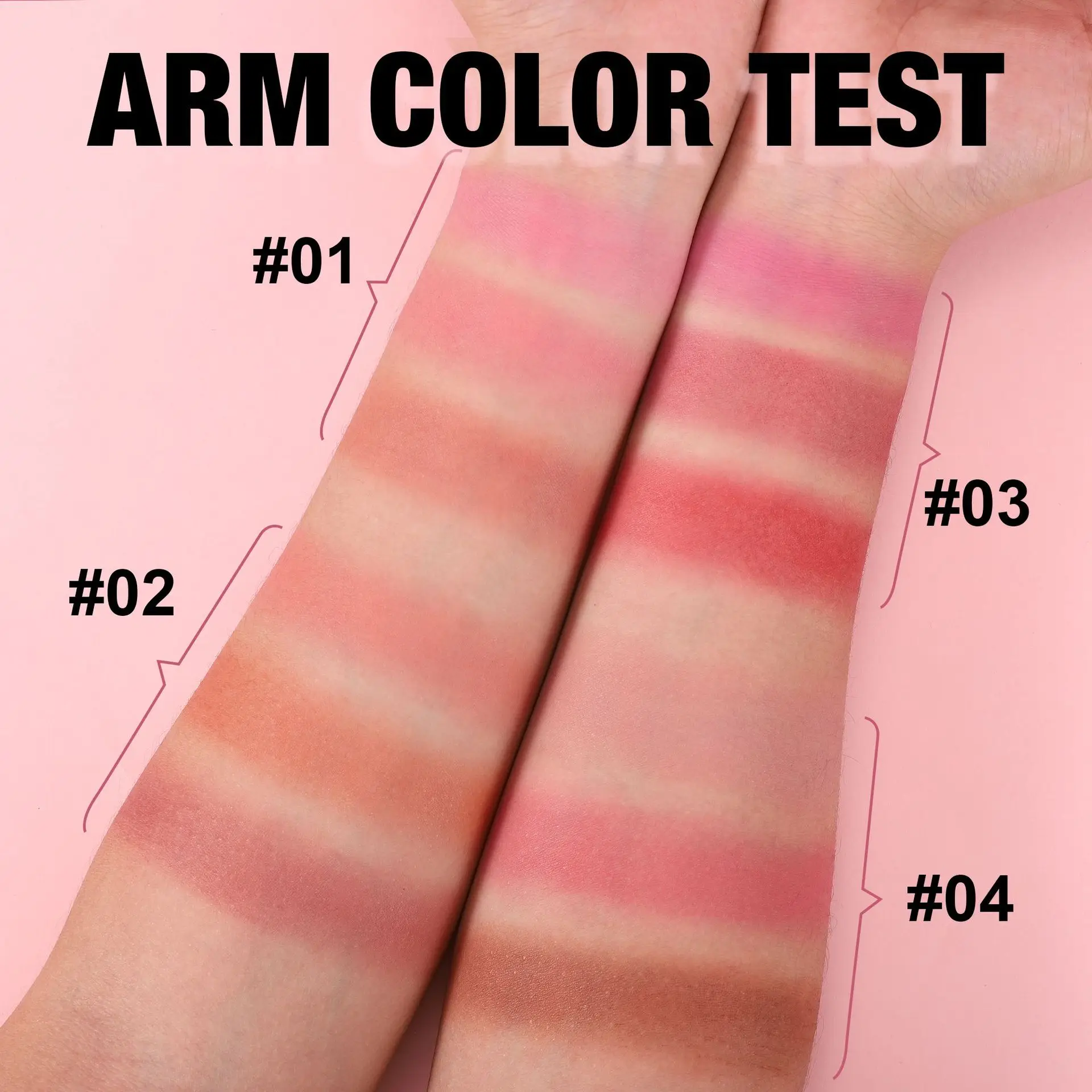 Flüssiges Gesichtsrouge, 3-farbig, vielseitig einsetzbar, mattes Rouge, Creme, Highlight-Lippenrouge, 3-in-1, wasserfest, natürlich, seidig, hochpigmentiertes Make-up