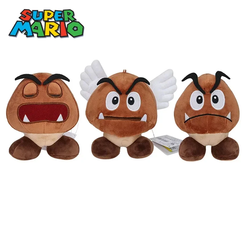 

14-16cm Kawaii Super Marios Bros Goomba Ken Carson Plush Toy Anime Yoshi Goomba Stuffed Doll Cosplay Animal Toy Kids Xmas Gift