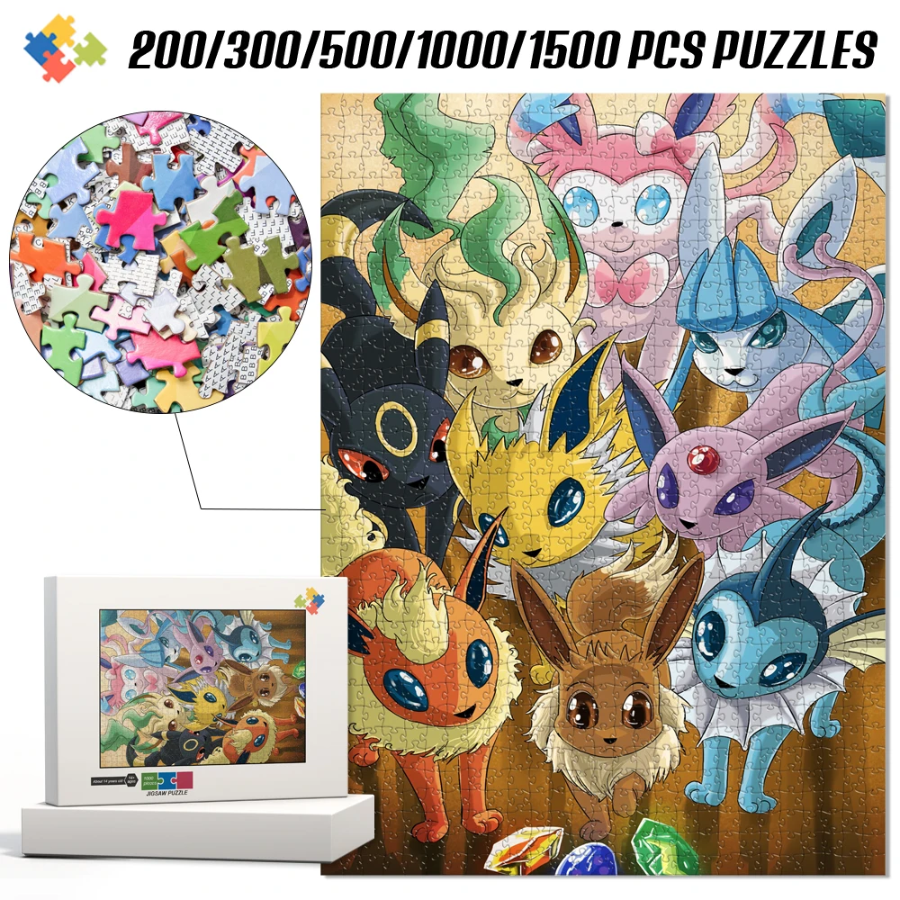 

Пазлы с классическими персонажами Pokemon, 1000 элементов, забавные развивающие игрушки для взрослых и детей, настольная игра Монтессори, праздничные подарки